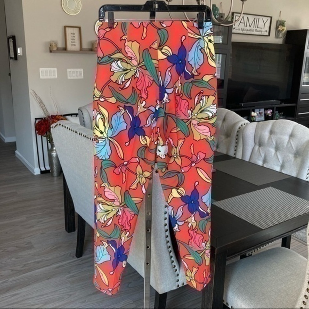 ๐ M. Mix colorful floral dress career pants 2 - Picture 12 of 12